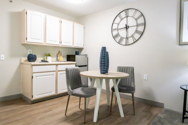Kitchen Area in Senior Living Independent Studio Apartment Kitchen Area in Senior Living Independent Studio Apartment